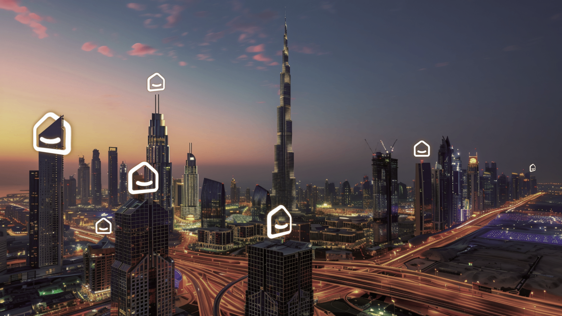 Dubai skyline hero background